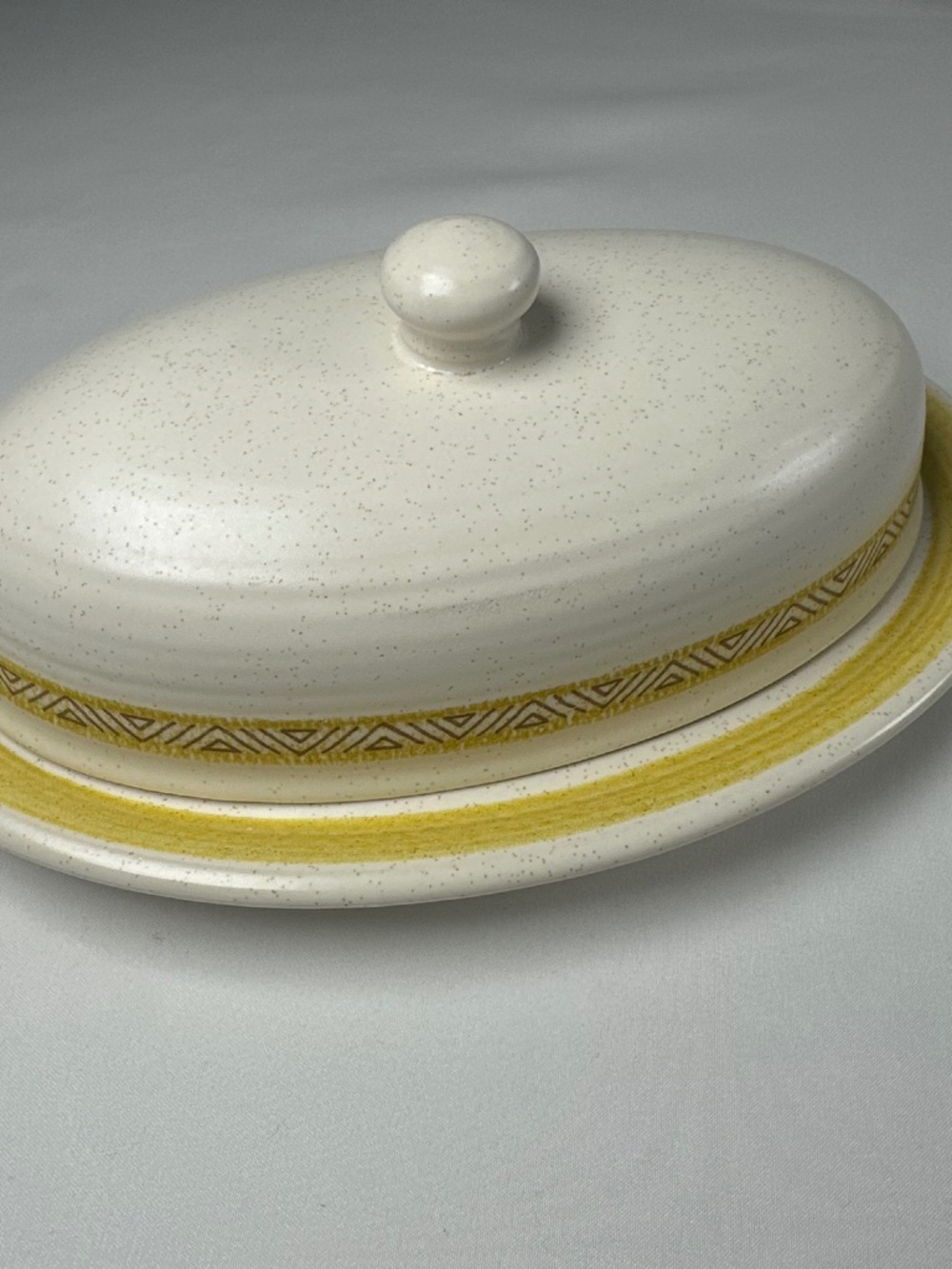 Franciscan Hacienda Gold Covered Butter Dish Vintage 1964 Interpace MCM